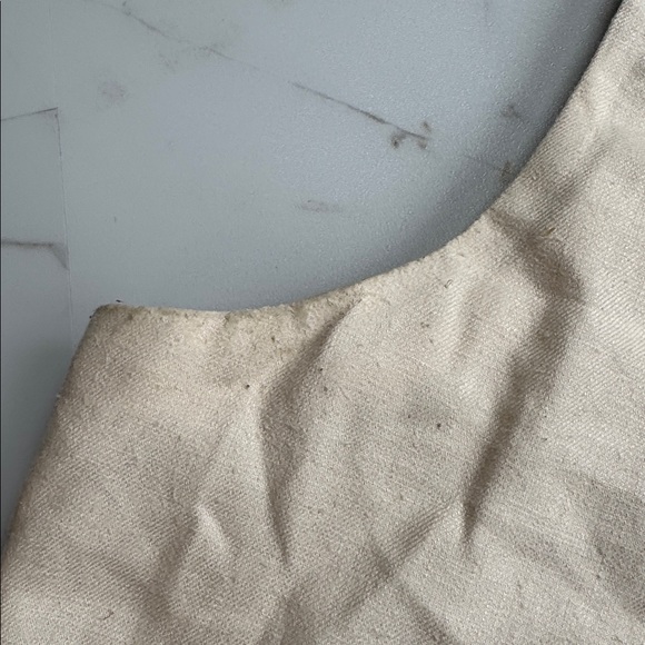 American Eagle Linen Blend Cream Vest Sz L Boho Festival Natural - Picture 7 of 11